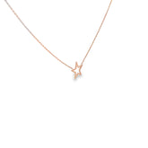 14k Rose Gold Adjustable Star Necklace